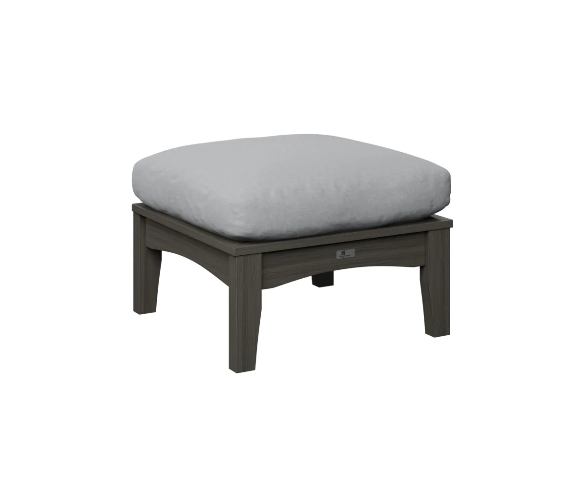Classic Terrace Ottoman by Berlin Gardens - Coastal Gray, Canvas Granite Classic Terrace Ottoman by Berlin Gardens - 191-CTO2511