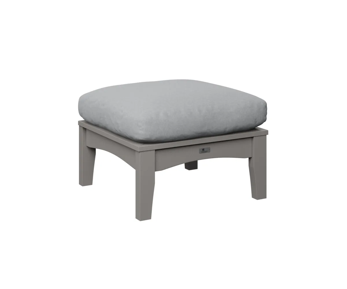 Classic Terrace Ottoman by Berlin Gardens - Light Gray, Canvas Granite Classic Terrace Ottoman by Berlin Gardens - 191-CTO2511