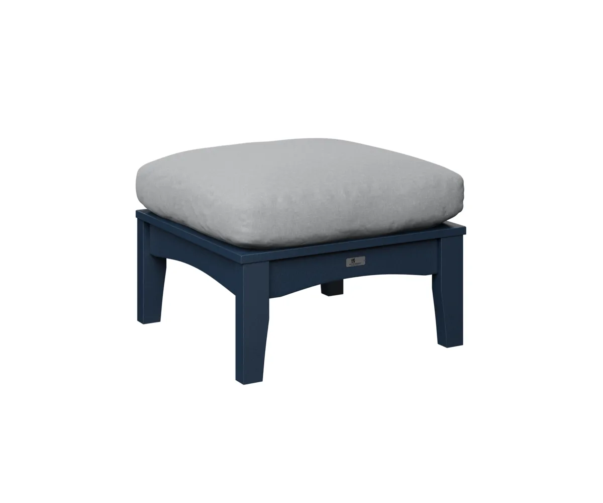 Classic Terrace Ottoman by Berlin Gardens - Navy Blue, Canvas Granite Classic Terrace Ottoman by Berlin Gardens - 191-CTO2511