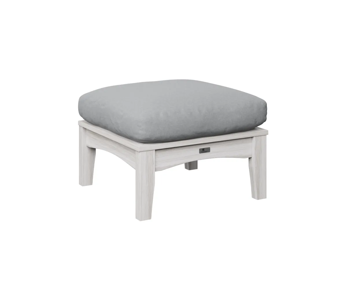 Classic Terrace Ottoman by Berlin Gardens - Seashell, Canvas Granite Classic Terrace Ottoman by Berlin Gardens - 191-CTO2511