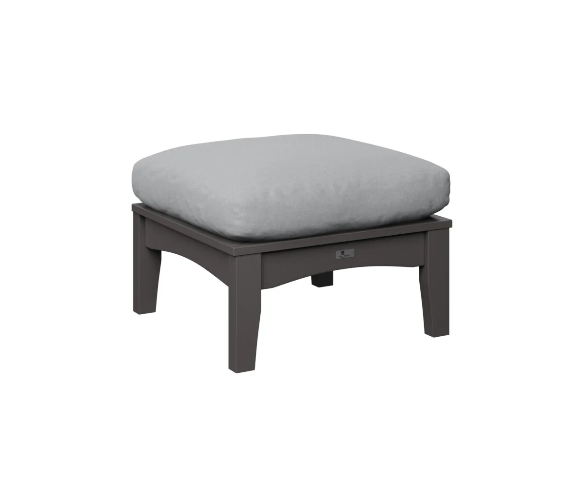 Classic Terrace Ottoman by Berlin Gardens - Smoke Gray, Canvas Granite Classic Terrace Ottoman by Berlin Gardens - 191-CTO2511