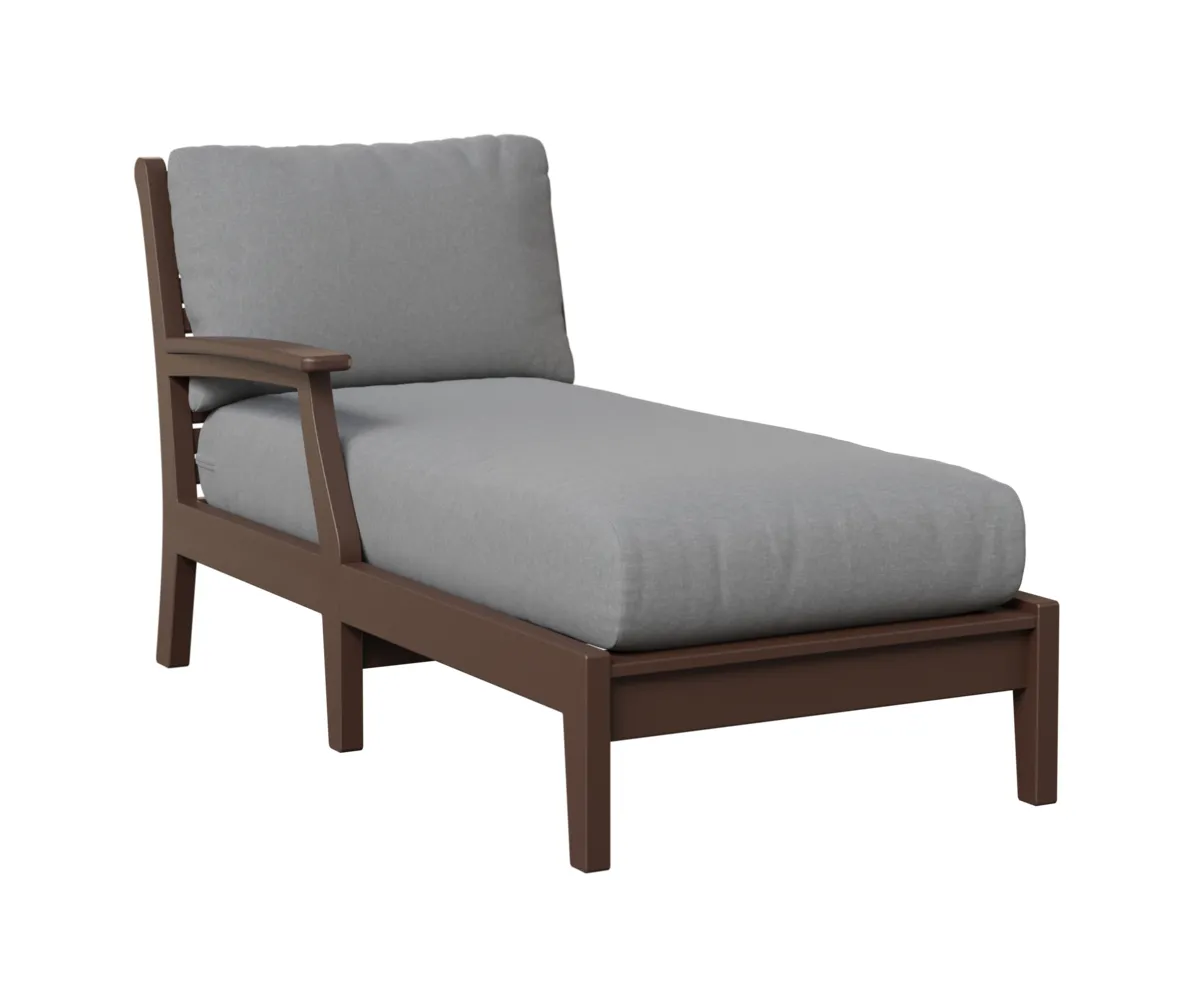 Classic Terrace Chaise Lounge with Right Arm by Berlin Gardens - Chocolate Brown, Canvas Granite Classic Terrace Chaise Lounge with Right Arm by Berlin Gardens - 191-CTRCL3163