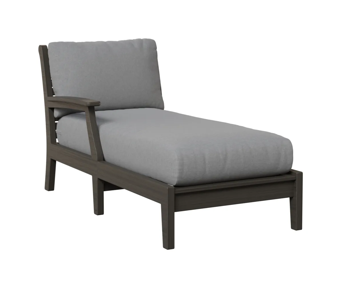 Classic Terrace Chaise Lounge with Right Arm by Berlin Gardens - Coastal Gray, Canvas Granite Classic Terrace Chaise Lounge with Right Arm by Berlin Gardens - 191-CTRCL3163
