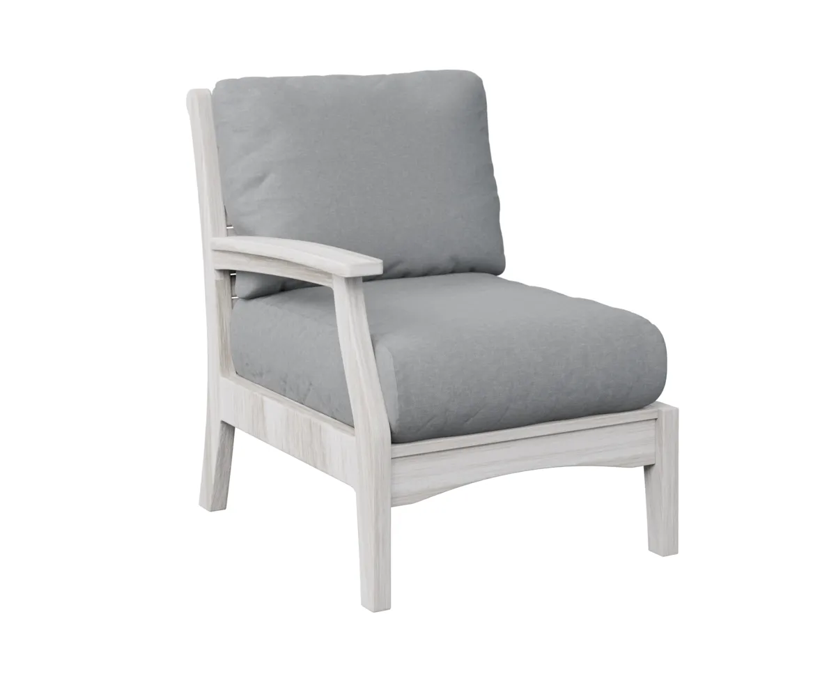 Classic Terrace Arm Sectional Club Chair – Right by Berlin Gardens - Seashell, Canvas Granite Classic Terrace Arm Sectional Club Chair – Right by Berlin Gardens - 191-CTRSC2934
