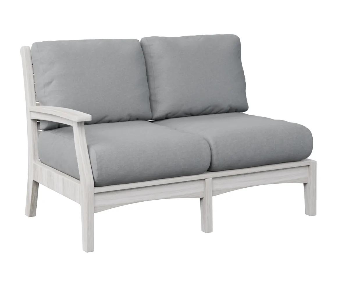 Classic Terrace Arm Sectional Loveseat – Right by Berlin Gardens - Seashell, Canvas Granite Classic Terrace Arm Sectional Loveseat – Right by Berlin Gardens - 191-CTRSL5334