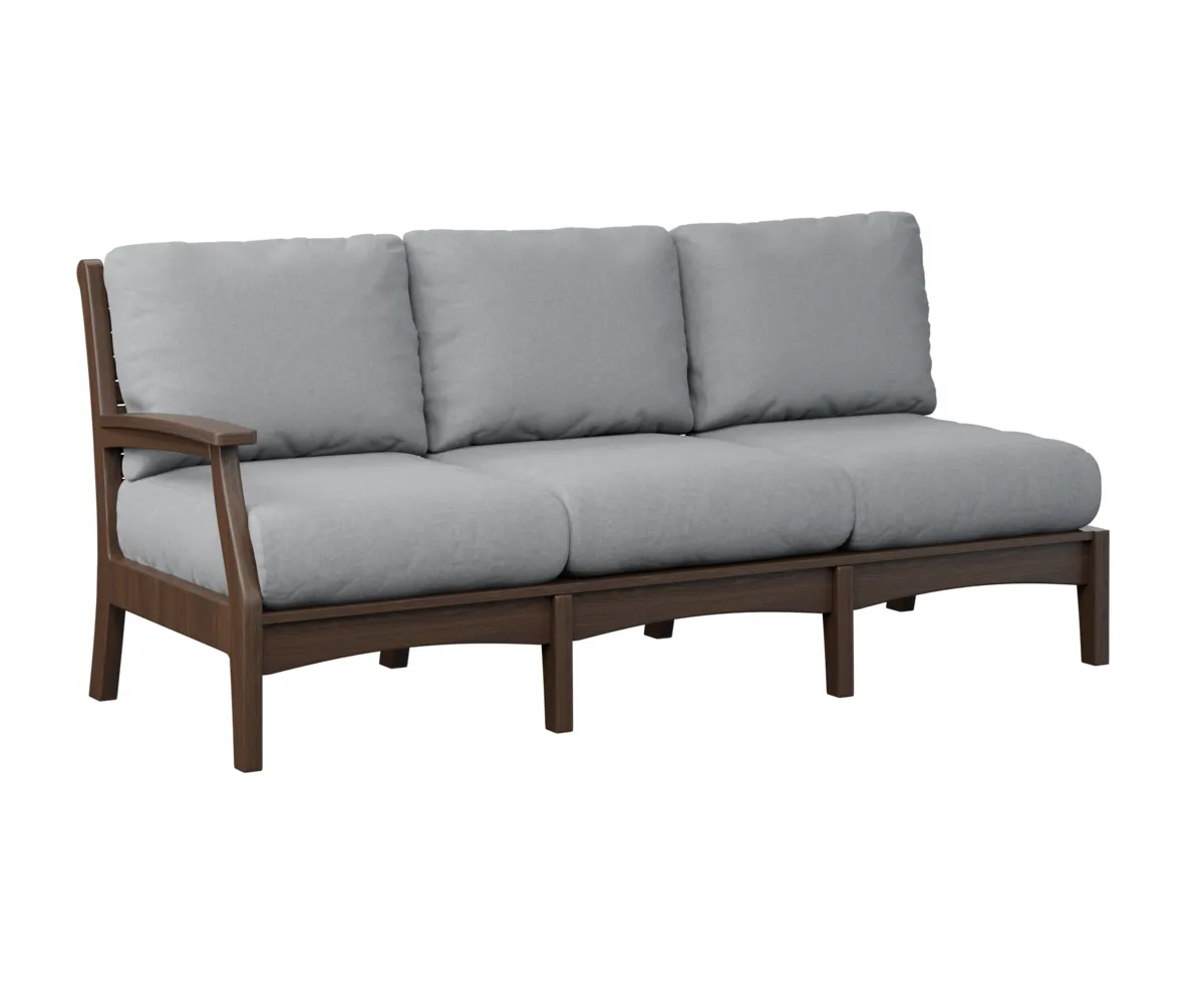 Classic Terrace Arm Sectional Sofa – Right by Berlin Gardens - Brazilian Walnut, Canvas Granite Classic Terrace Arm Sectional Sofa – Right by Berlin Gardens - 191-CTRSS7934