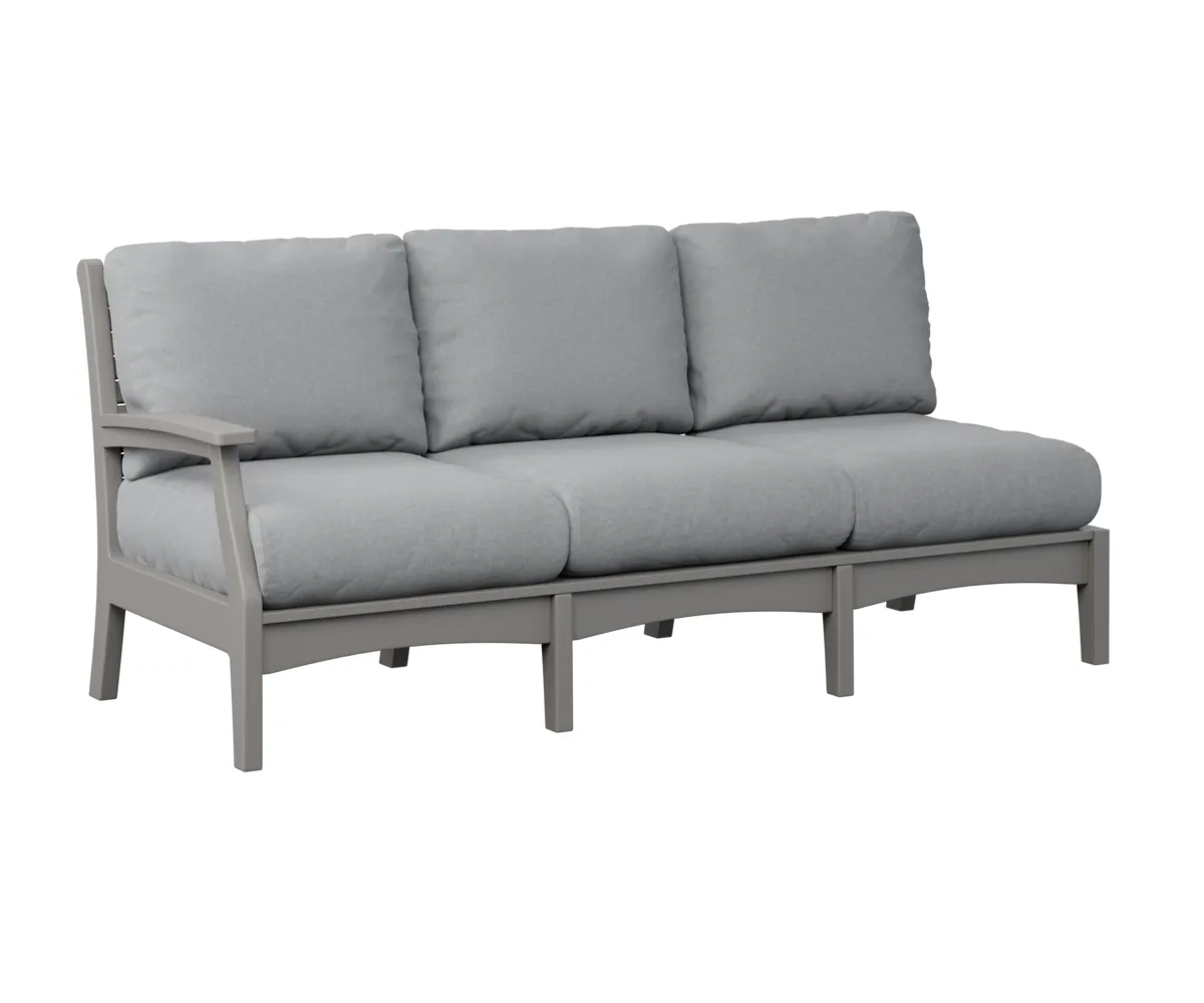 Classic Terrace Arm Sectional Sofa – Right by Berlin Gardens - Light Gray, Canvas Granite Classic Terrace Arm Sectional Sofa – Right by Berlin Gardens - 191-CTRSS7934