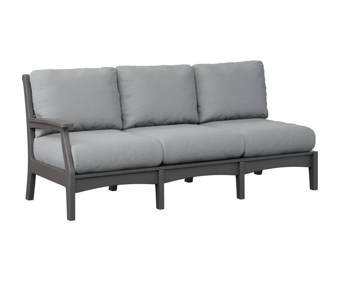 Classic Terrace Arm Sectional Sofa – Right by Berlin Gardens - Smoke Gray, Canvas Granite Classic Terrace Arm Sectional Sofa – Right by Berlin Gardens - 191-CTRSS7934