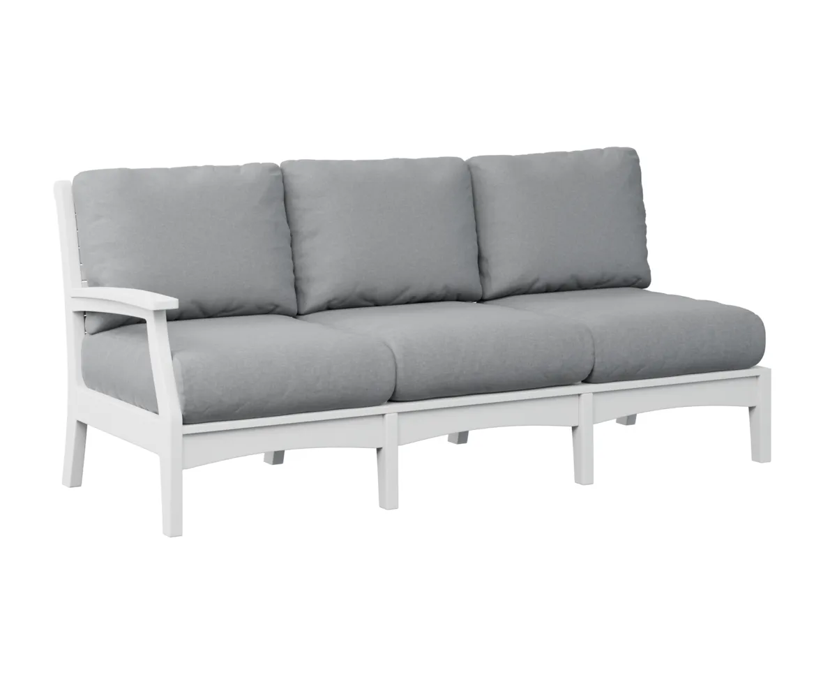 Classic Terrace Arm Sectional Sofa – Right by Berlin Gardens - White, Canvas Granite Classic Terrace Arm Sectional Sofa – Right by Berlin Gardens - 191-CTRSS7934