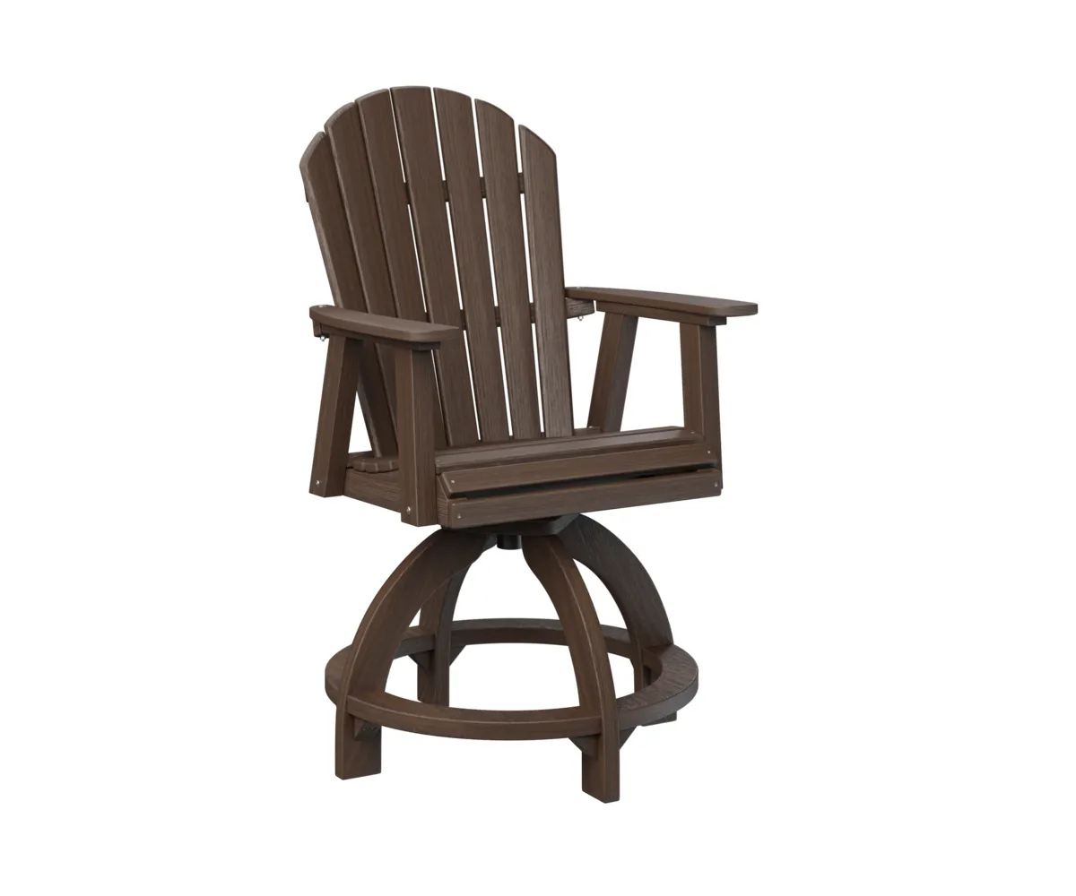 Comfo Back Swivel Counter Chair by Berlin Gardens - Brazilian Walnut, Brazilian Walnut Comfo Back Swivel Counter Chair by Berlin Gardens - 191-ESCC2131