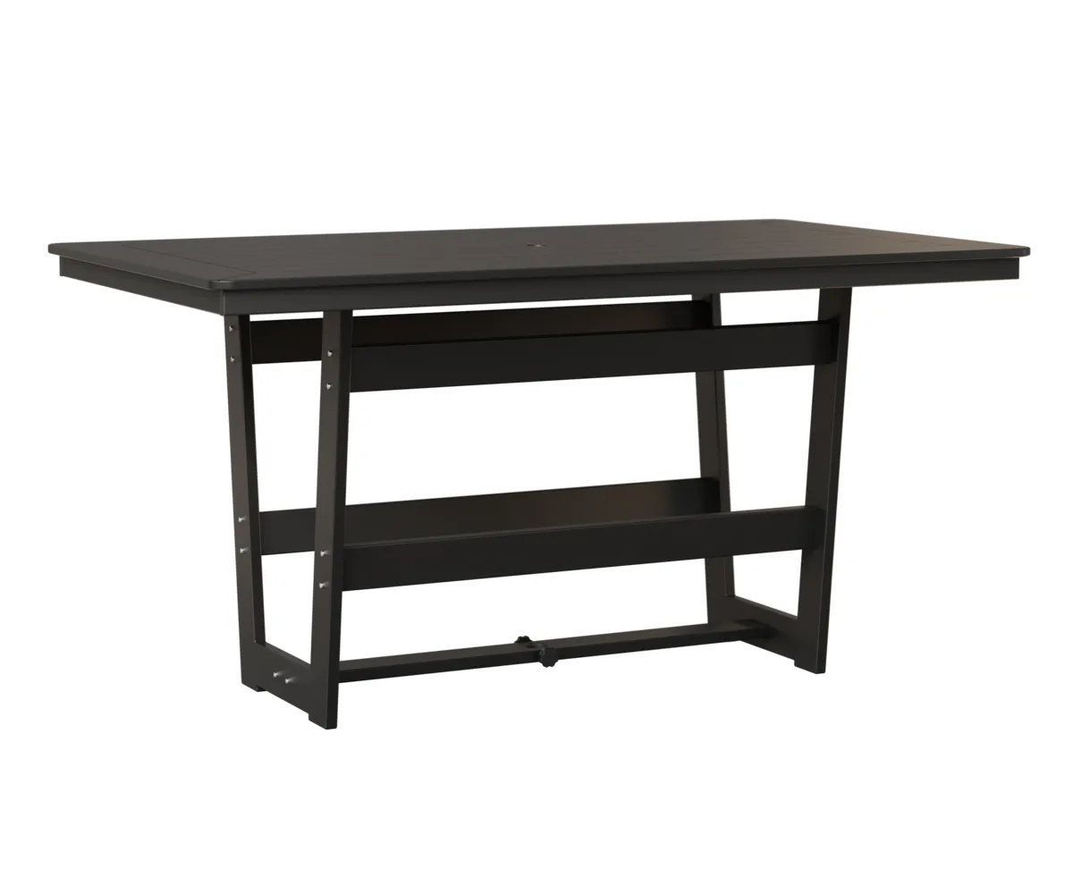 Hudson 40" x 70" Rectangular Counter Table by Berlin Gardens - MGP Black, MGP Black Hudson 40" x 70" Rectangular Counter Table by Berlin Gardens - 191-HRMT4070C