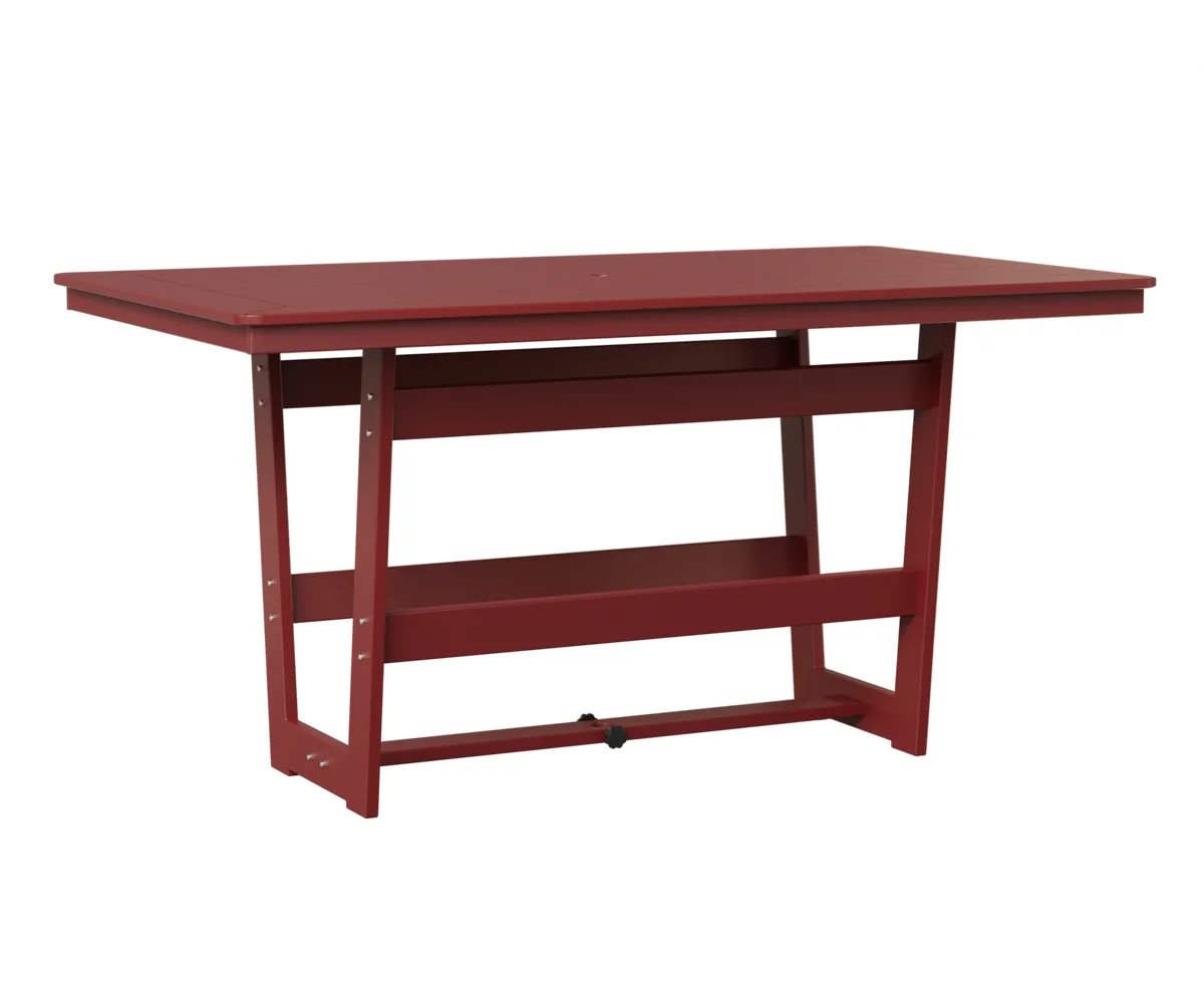 Hudson 40" x 70" Rectangular Counter Table by Berlin Gardens - MGP Red, MGP Red Hudson 40" x 70" Rectangular Counter Table by Berlin Gardens - 191-HRMT4070C