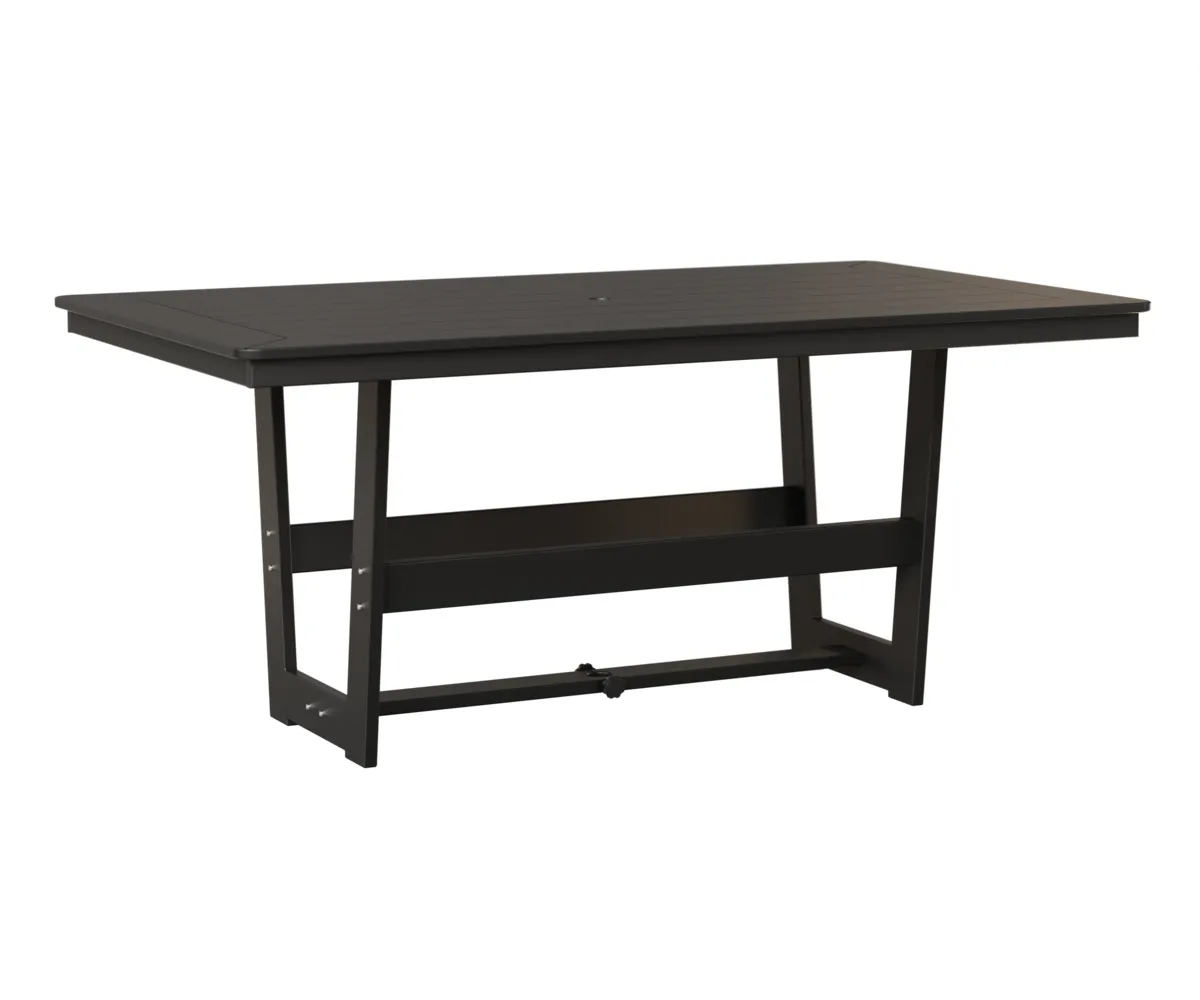 Hudson 40" x 70" Rectangular Dining Table by Berlin Gardens - MGP Black, MGP Black Hudson 40" x 70" Rectangular Dining Table by Berlin Gardens - 191-HRMT4070D