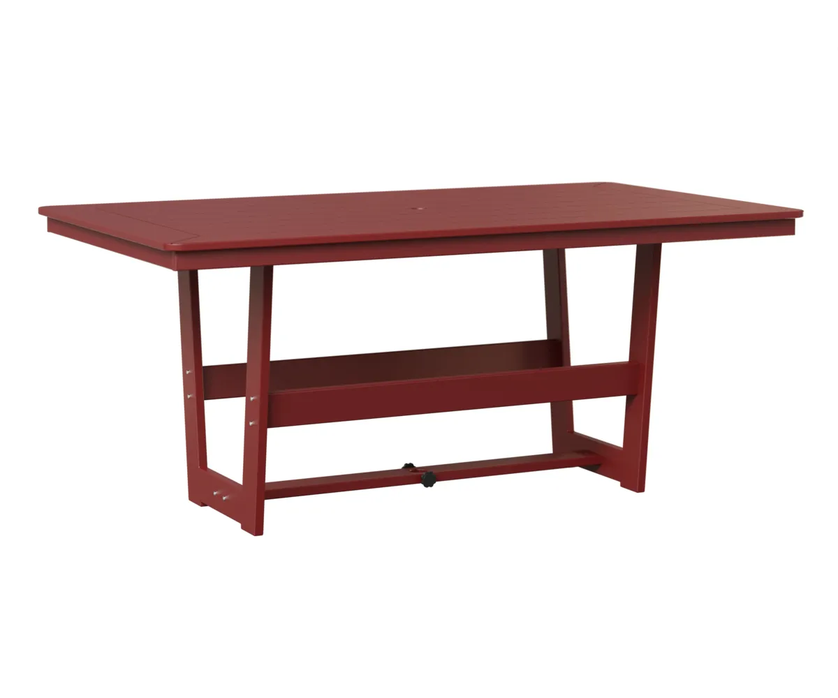 Hudson 40" x 70" Rectangular Dining Table by Berlin Gardens - MGP Red, MGP Red Hudson 40" x 70" Rectangular Dining Table by Berlin Gardens - 191-HRMT4070D