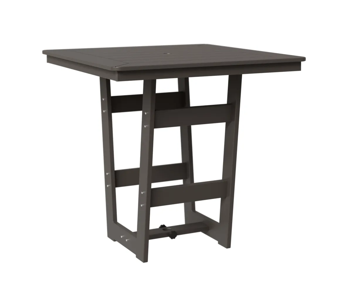 Hudson 40" Square Bar Table by Berlin Gardens - MGP Graphite, MGP Graphite Hudson 40" Square Bar Table by Berlin Gardens - 191-HSMT0040B