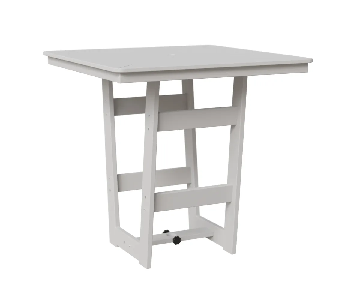 Hudson 40" Square Bar Table by Berlin Gardens - MGP White, MGP White Hudson 40" Square Bar Table by Berlin Gardens - 191-HSMT0040B