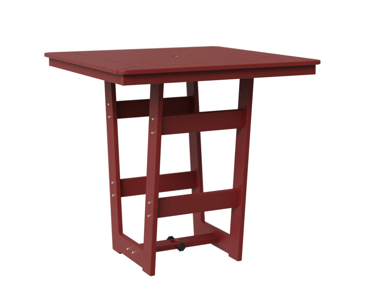 Hudson 40" Square Bar Table by Berlin Gardens - MGP Red, MGP Red Hudson 40" Square Bar Table by Berlin Gardens - 191-HSMT0040B