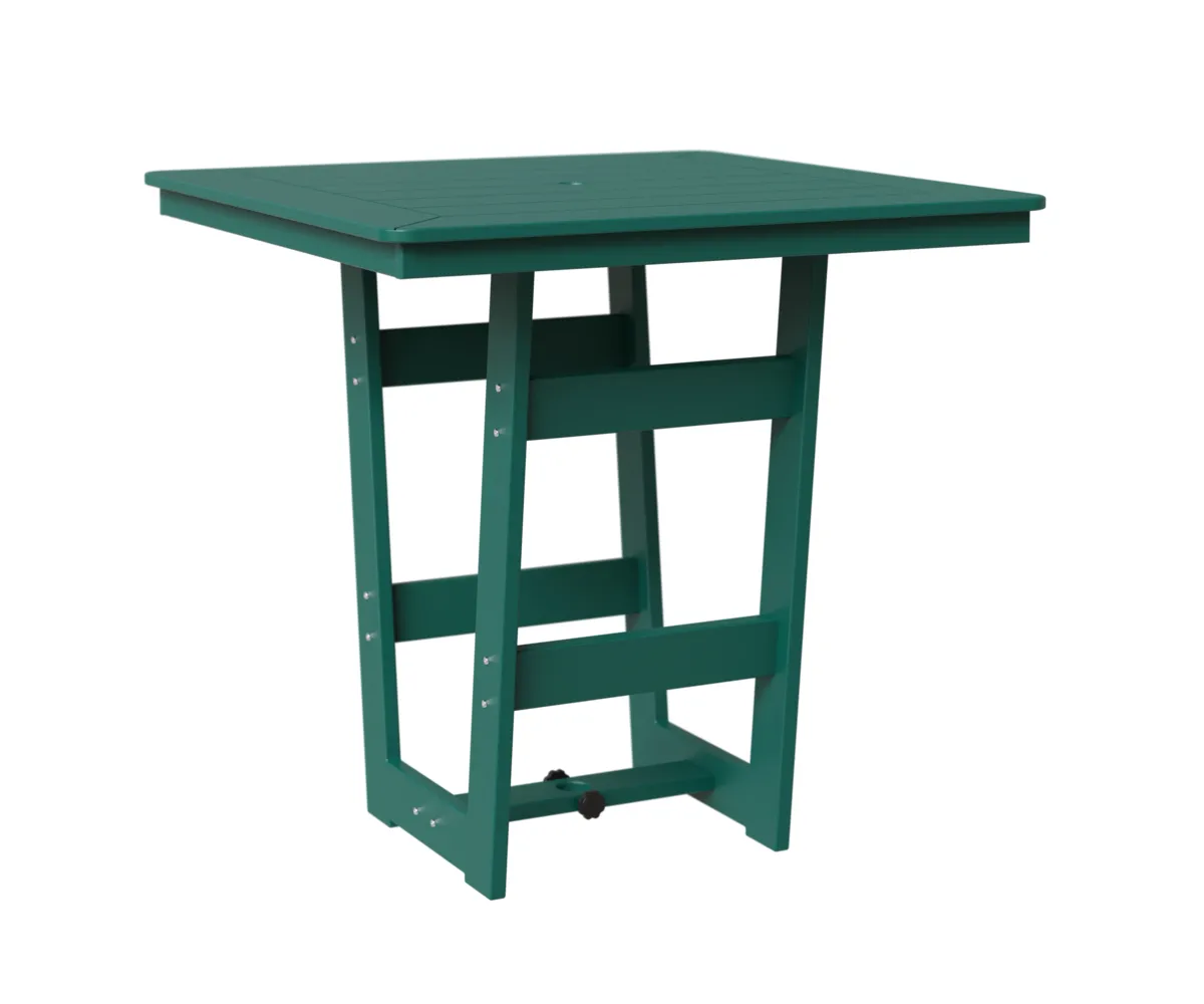 Hudson 40" Square Bar Table by Berlin Gardens - MGP Teal, MGP Teal Hudson 40" Square Bar Table by Berlin Gardens - 191-HSMT0040B