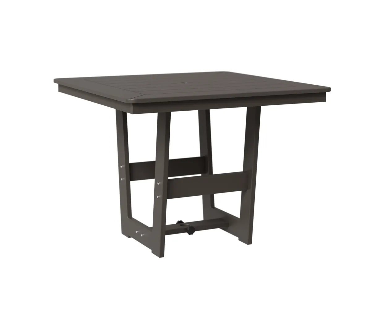 Hudson 40" Square Dining Table by Berlin Gardens - MGP Graphite, MGP Graphite Hudson 40" Square Dining Table by Berlin Gardens - 191-HSMT0040D