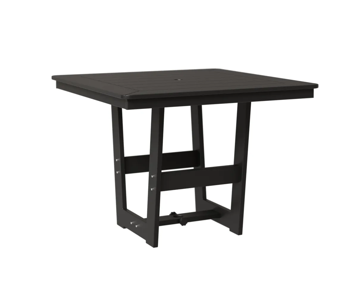 Hudson 40" Square Dining Table by Berlin Gardens - MGP Black, MGP Black Hudson 40" Square Dining Table by Berlin Gardens - 191-HSMT0040D