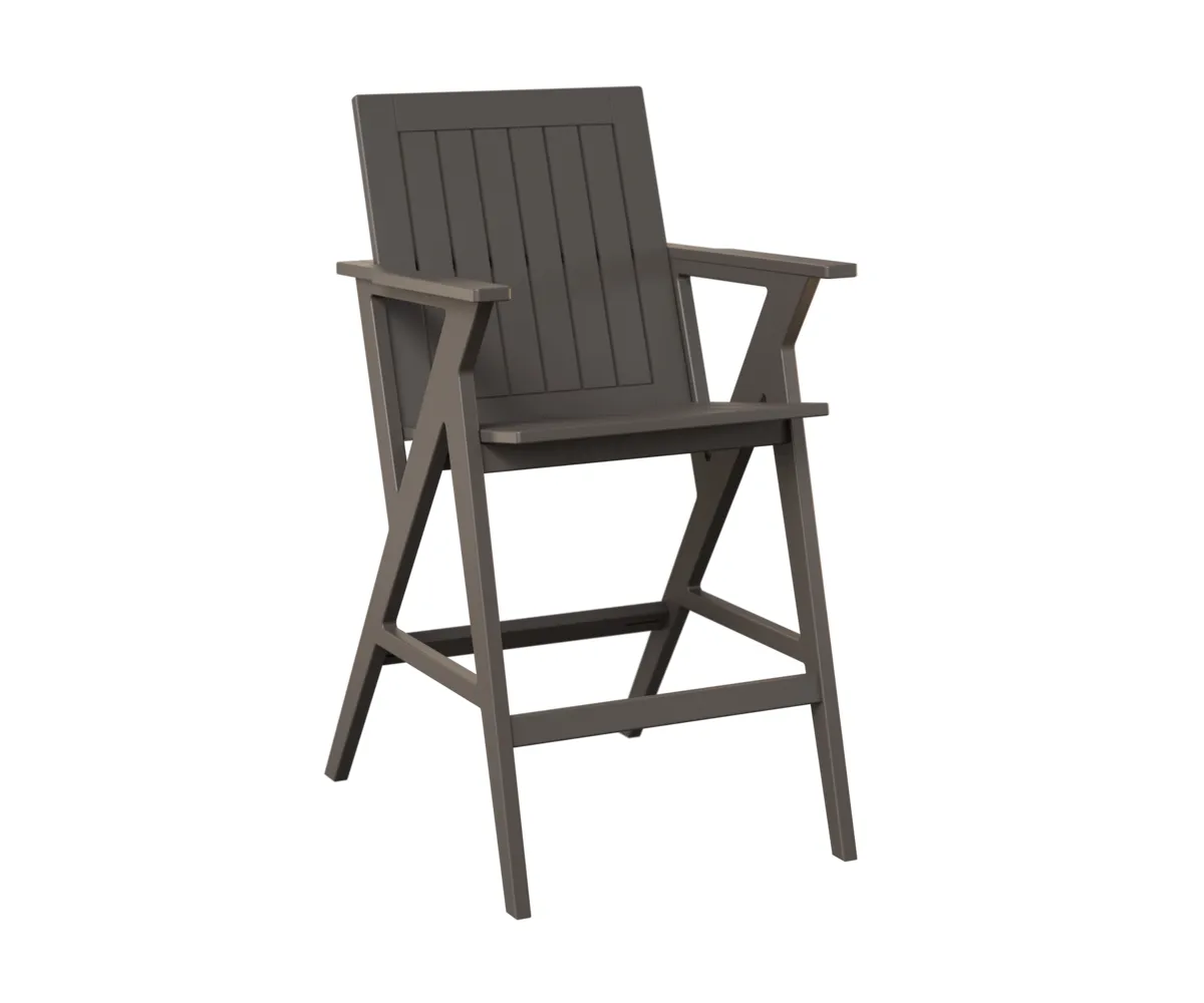 Kinsley MGP Bar Arm Chair by Berlin Gardens - MGP Graphite Kinsley MGP Bar Arm Chair by Berlin Gardens - 191-KBAC2544