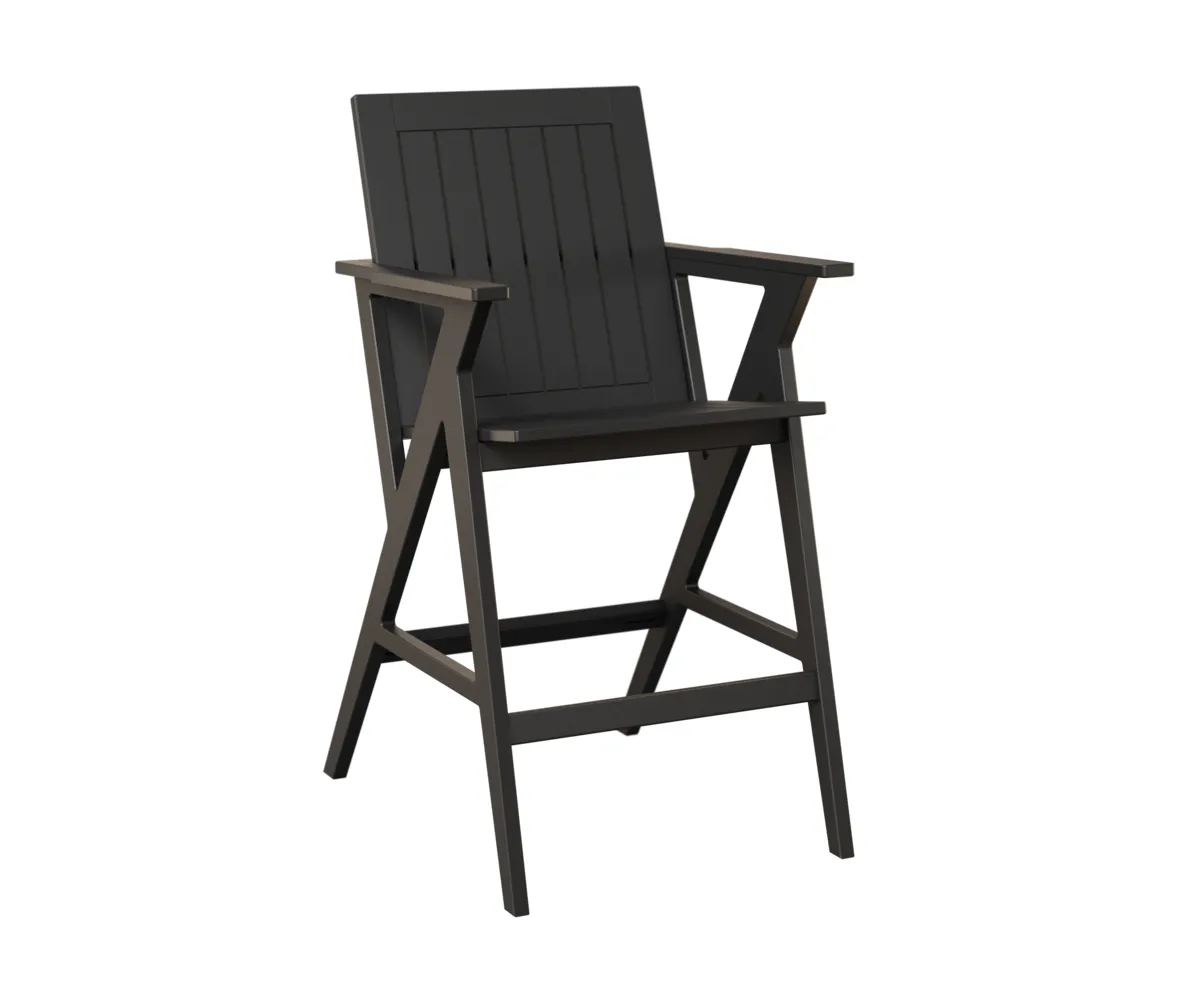 Kinsley MGP Bar Arm Chair by Berlin Gardens - MGP Black Kinsley MGP Bar Arm Chair by Berlin Gardens - 191-KBAC2544