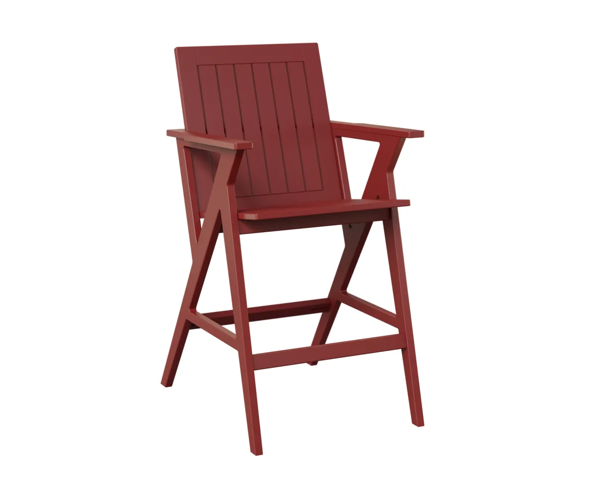 Kinsley MGP Bar Arm Chair by Berlin Gardens - MGP Red Kinsley MGP Bar Arm Chair by Berlin Gardens - 191-KBAC2544