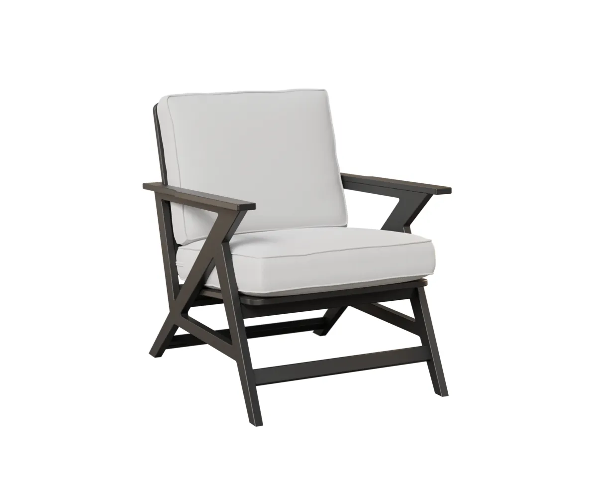Kinsley MGP Lounge Chair by Berlin Gardens - MGP Black, Canvas Granite Kinsley MGP Lounge Chair by Berlin Gardens - 191-KLAC2833