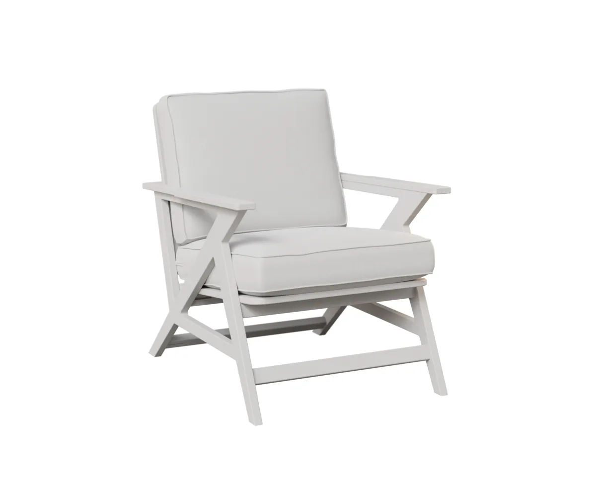 Kinsley MGP Lounge Chair by Berlin Gardens - MGP White, Canvas Granite Kinsley MGP Lounge Chair by Berlin Gardens - 191-KLAC2833