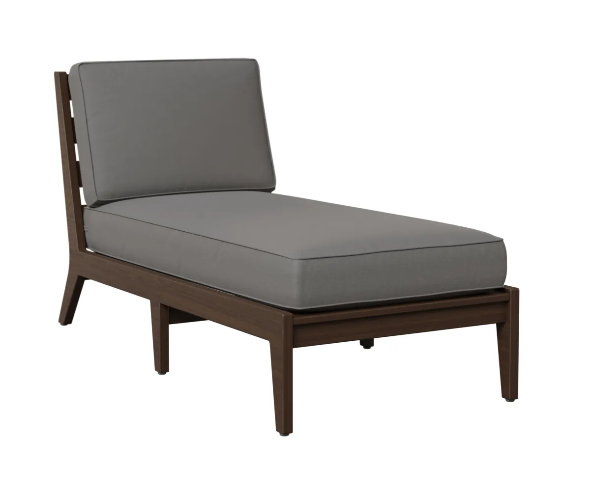 Mayhew Chaise Lounge without Arms by Berlin Gardens - Brazilian Walnut, Cast Slate Mayhew Chaise Lounge without Arms by Berlin Gardens - 191-MHACL3063