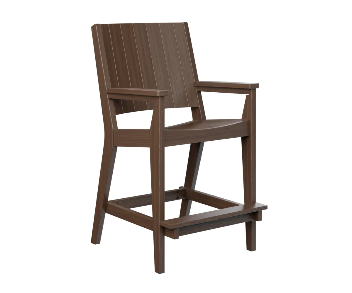 Mayhew Chat Bar Chair by Berlin Gardens - Brazilian Walnut, Brazilian Walnut Mayhew Chat Bar Chair by Berlin Gardens - 191-MHCBC2647
