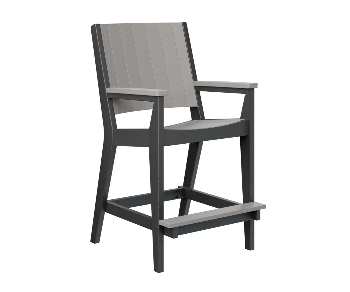 Mayhew Chat Bar Chair by Berlin Gardens - Light Gray, Black Mayhew Chat Bar Chair by Berlin Gardens - 191-MHCBC2647
