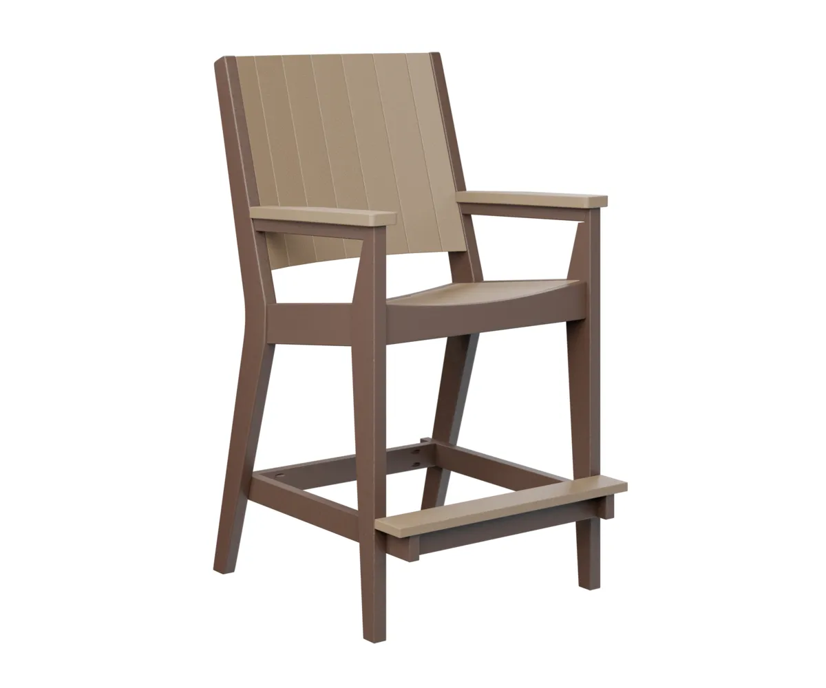 Mayhew Chat Bar Chair by Berlin Gardens - Weatherwood, Chocolate Brown Mayhew Chat Bar Chair by Berlin Gardens - 191-MHCBC2647