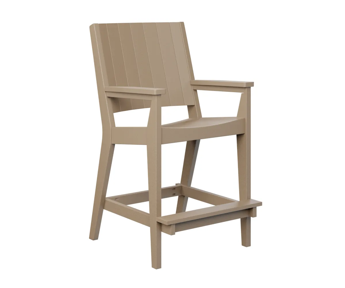 Mayhew Chat Bar Chair by Berlin Gardens - Weatherwood, Weatherwood Mayhew Chat Bar Chair by Berlin Gardens - 191-MHCBC2647