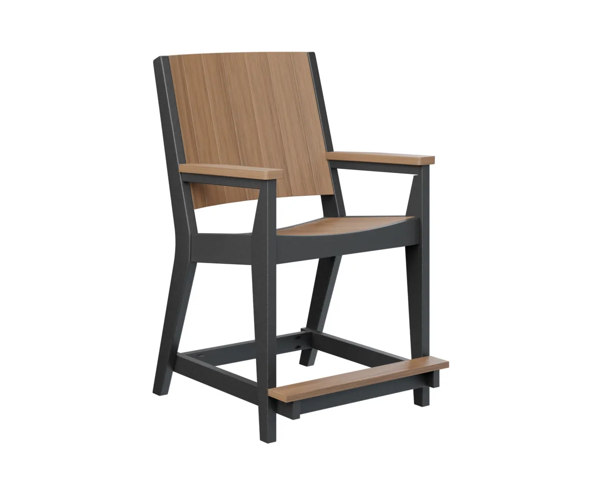 Mayhew Chat Counter Chair by Berlin Gardens - Antique Mahogany, Black Mayhew Chat Counter Chair by Berlin Gardens - 191-MHCCC2644