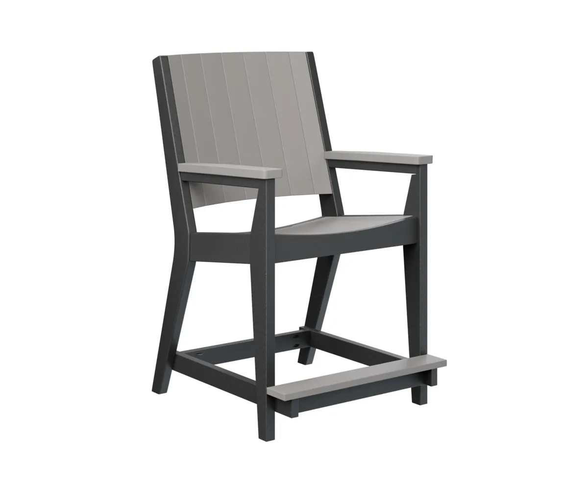 Mayhew Chat Counter Chair by Berlin Gardens - Light Gray, Black Mayhew Chat Counter Chair by Berlin Gardens - 191-MHCCC2644