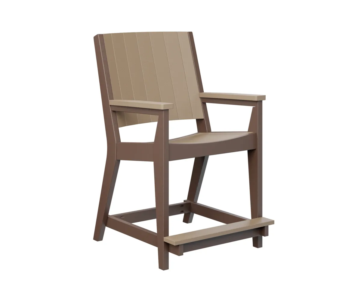 Mayhew Chat Counter Chair by Berlin Gardens - Weatherwood, Chocolate Brown Mayhew Chat Counter Chair by Berlin Gardens - 191-MHCCC2644