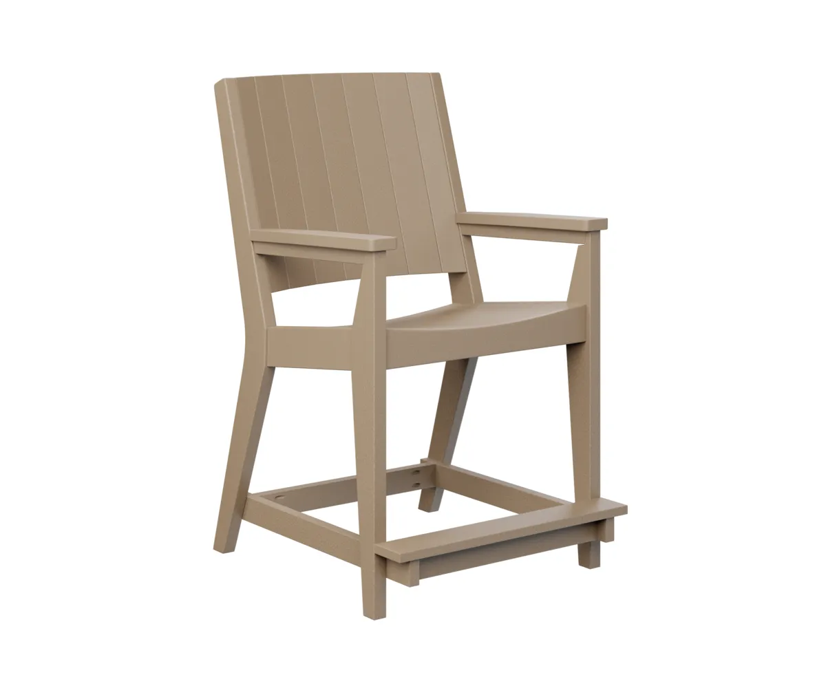 Mayhew Chat Counter Chair by Berlin Gardens - Weatherwood, Weatherwood Mayhew Chat Counter Chair by Berlin Gardens - 191-MHCCC2644