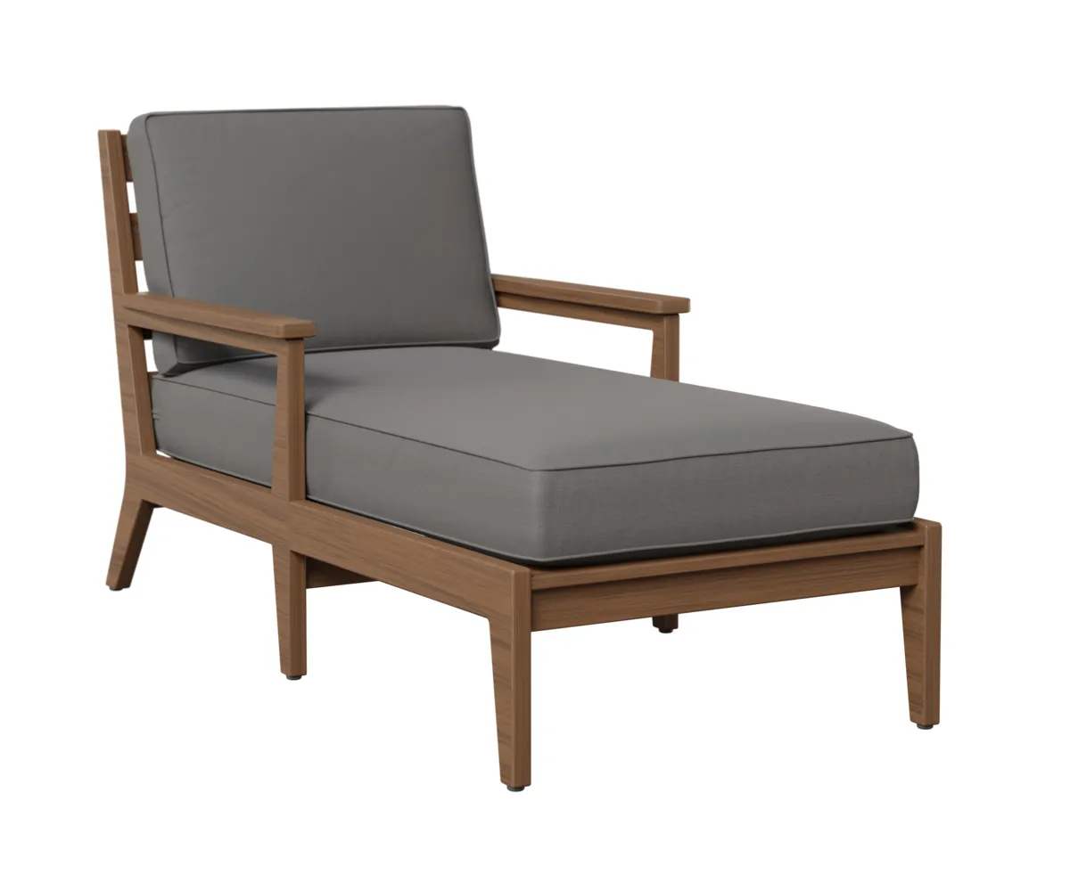 Mayhew Chaise Lounge with Arms by Berlin Gardens - Antique Mahogany, Cast Slate Mayhew Chaise Lounge with Arms by Berlin Gardens - 191-MHCL3163