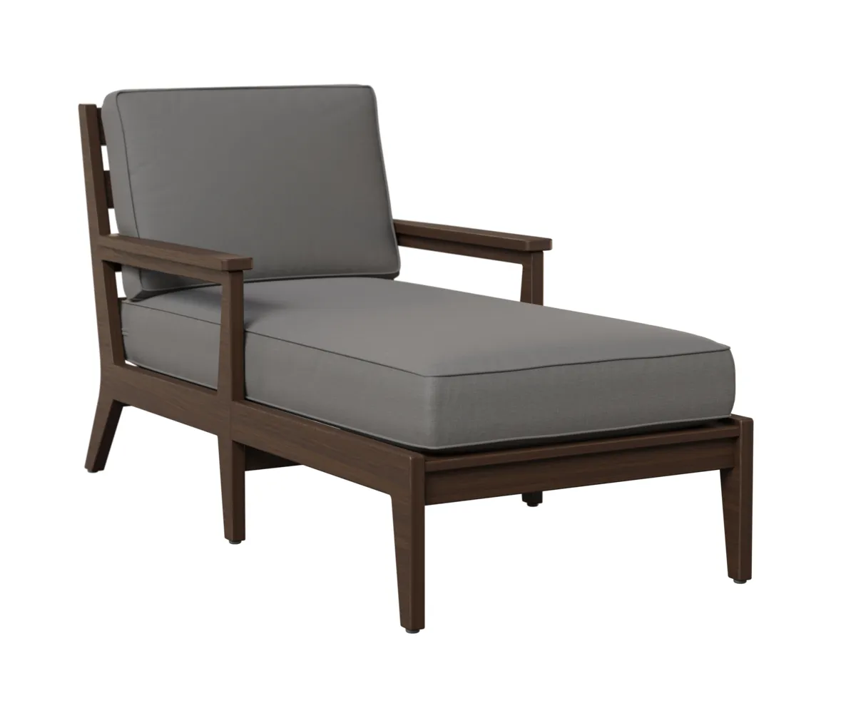 Mayhew Chaise Lounge with Arms by Berlin Gardens - Brazilian Walnut, Cast Slate Mayhew Chaise Lounge with Arms by Berlin Gardens - 191-MHCL3163