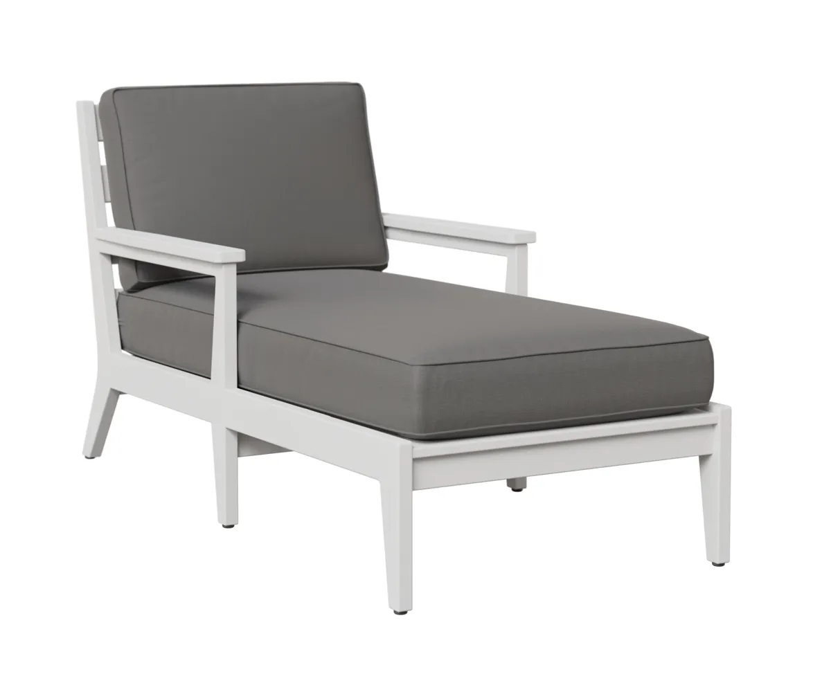 Mayhew Chaise Lounge with Arms by Berlin Gardens - White, Cast Slate Mayhew Chaise Lounge with Arms by Berlin Gardens - 191-MHCL3163