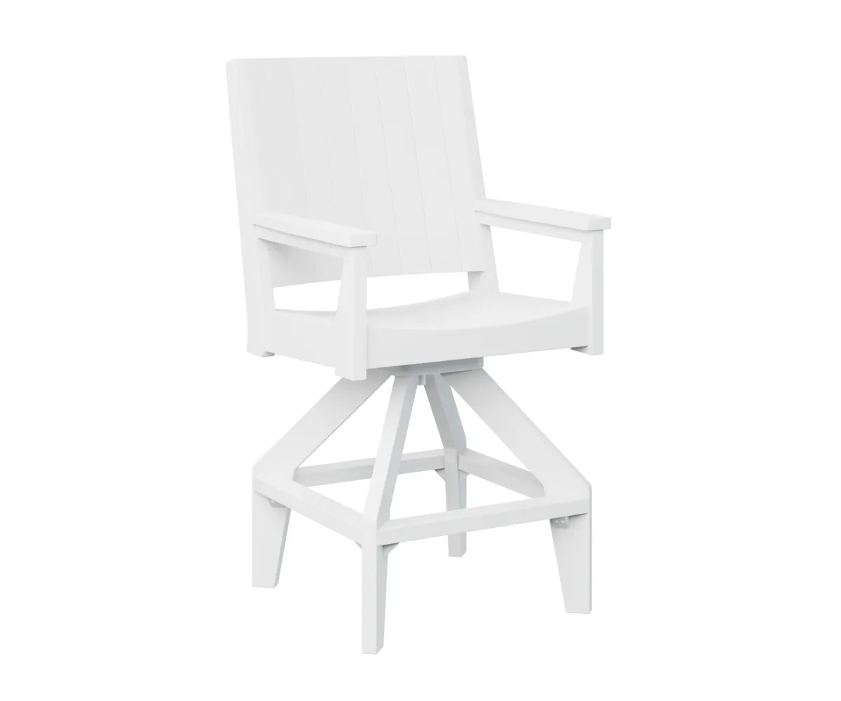 Mayhew Chat Swivel Bar Chair by Berlin Gardens - White, White Mayhew Chat Swivel Bar Chair by Berlin Gardens - 191-MHCSB2647