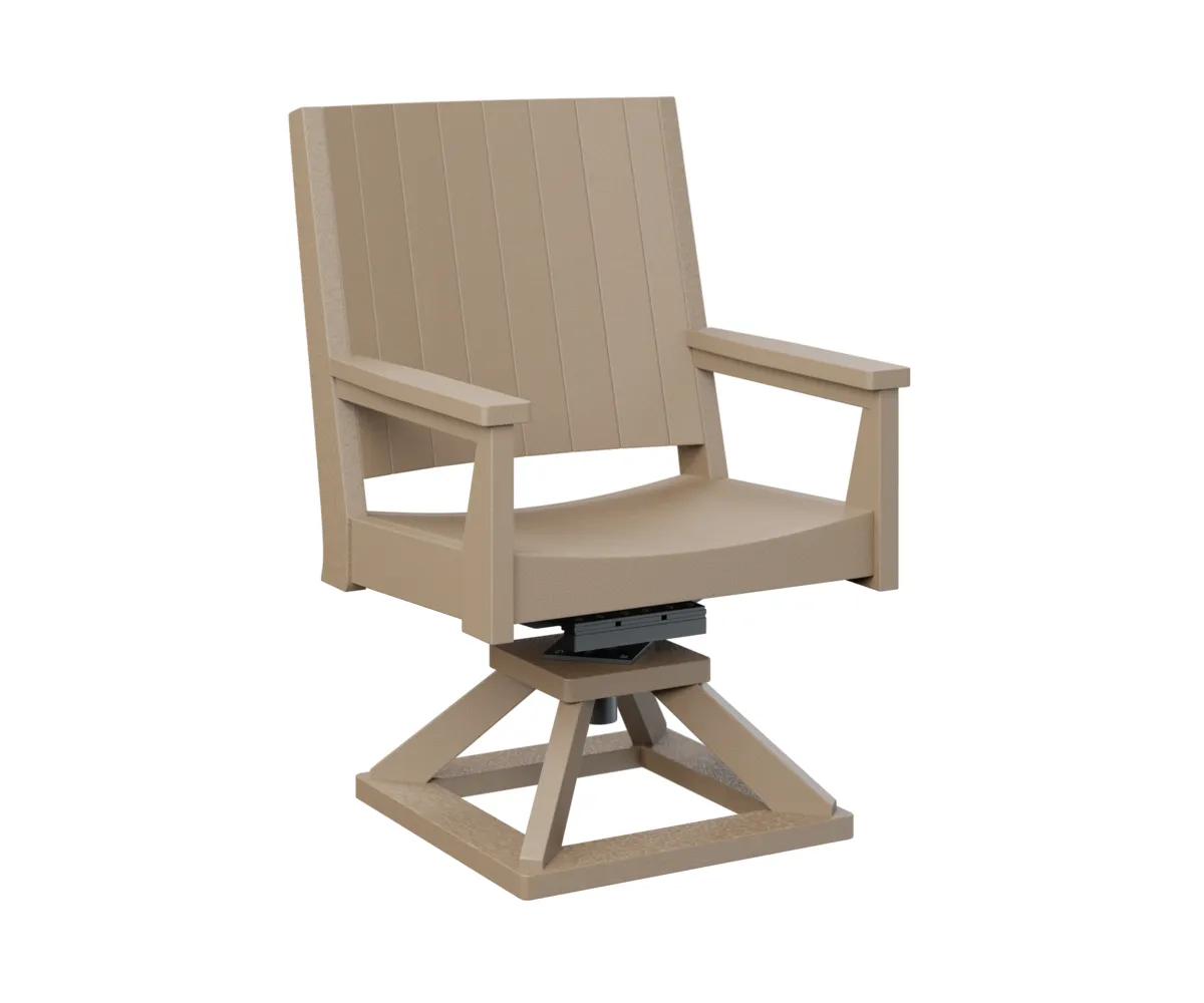 Mayhew Chat Swivel Rocker Dining Chair by Berlin Gardens - Weatherwood, Weatherwood Mayhew Chat Swivel Rocker Dining Chair by Berlin Gardens - 191-MHCSD2638