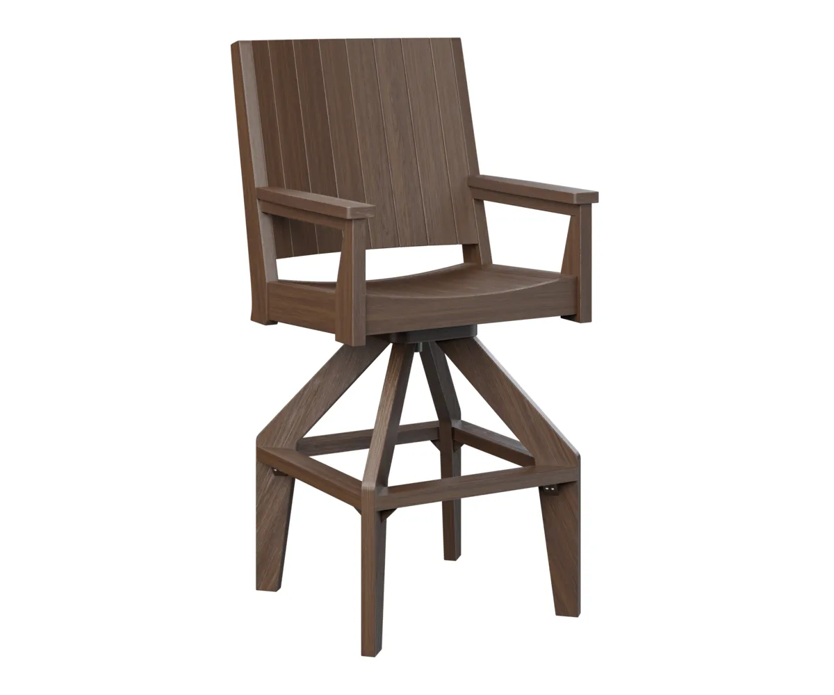 Mayhew Chat Extra Tall Swivel Chair by Berlin Gardens - Brazilian Walnut, Brazilian Walnut Mayhew Chat Extra Tall Swivel Chair by Berlin Gardens - 191-MHCSXT2651