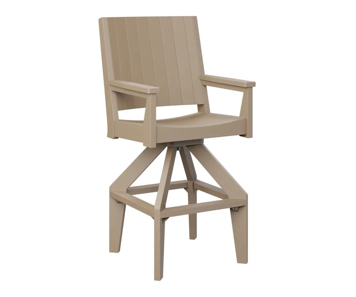 Mayhew Chat Extra Tall Swivel Chair by Berlin Gardens - Weatherwood, Weatherwood Mayhew Chat Extra Tall Swivel Chair by Berlin Gardens - 191-MHCSXT2651