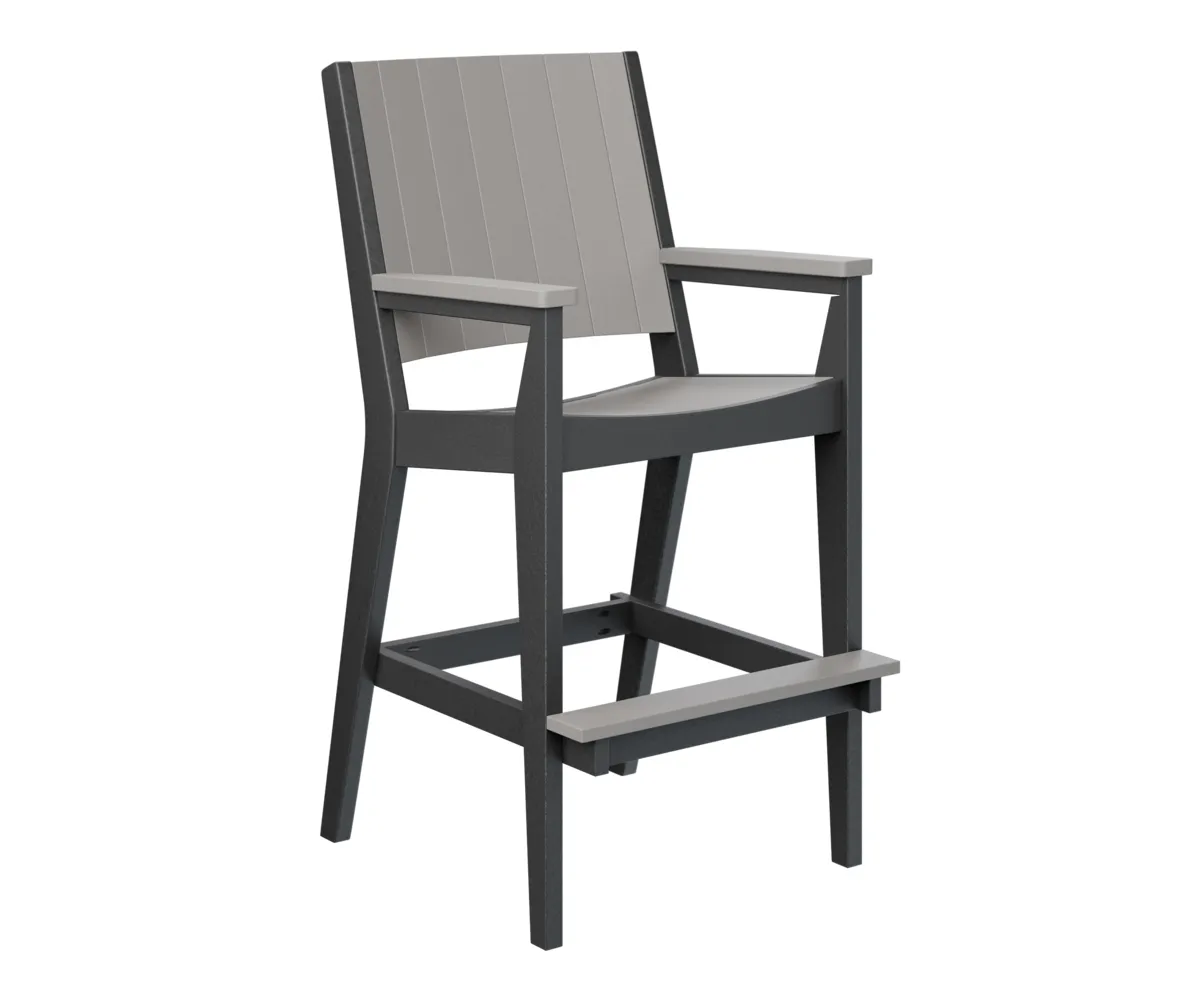 Mayhew Chat Extra Tall Chair by Berlin Gardens - Light Gray, Black Mayhew Chat Extra Tall Chair by Berlin Gardens - 191-MHCXT2651