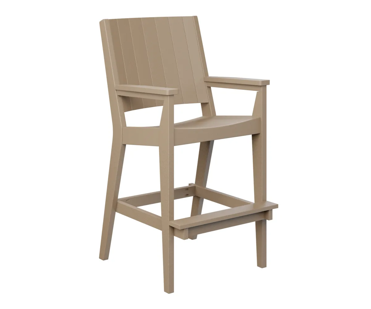 Mayhew Chat Extra Tall Chair by Berlin Gardens - Weatherwood, Weatherwood Mayhew Chat Extra Tall Chair by Berlin Gardens - 191-MHCXT2651
