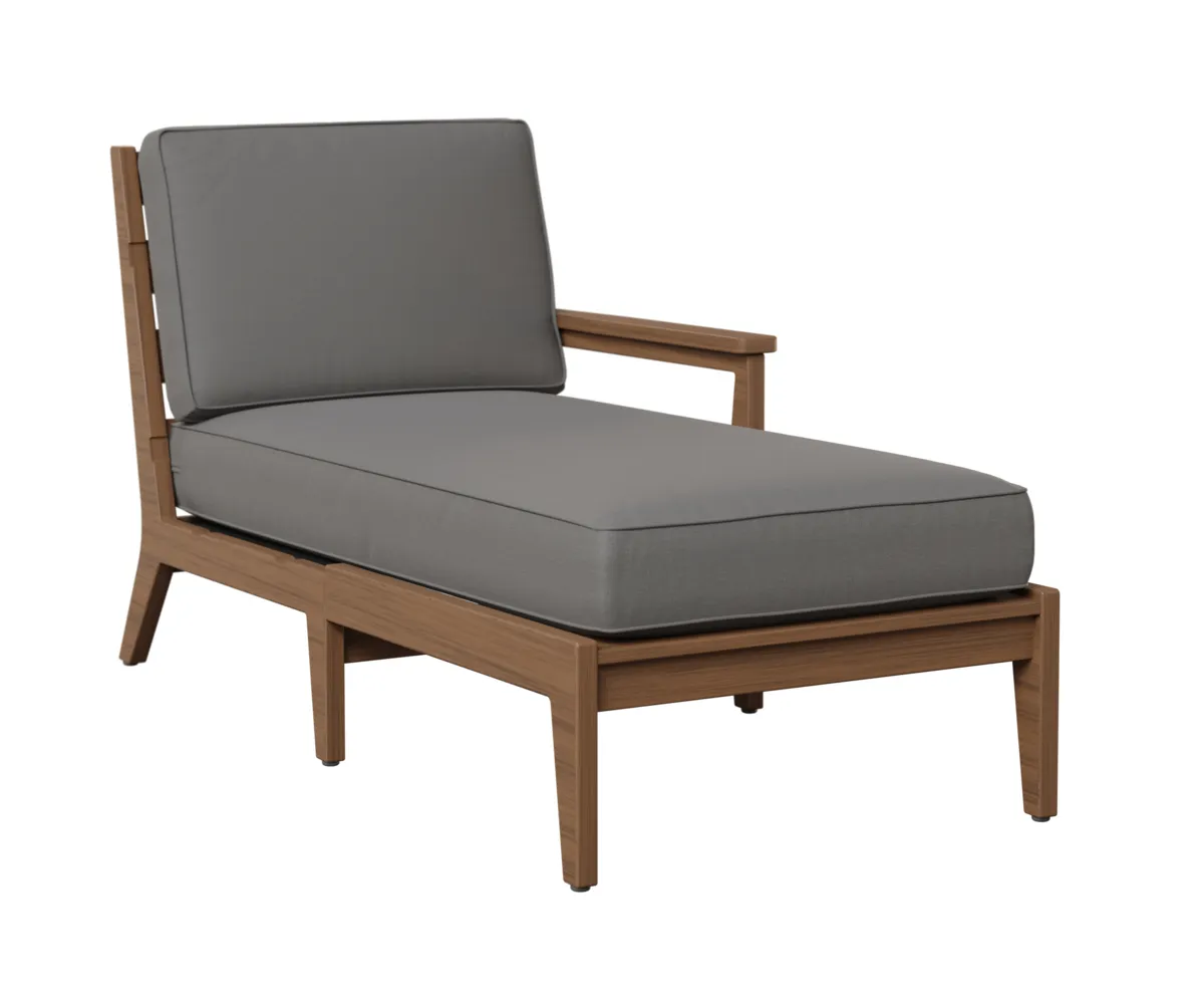 Mayhew Chaise Lounge with Left Arm by Berlin Gardens - Antique Mahogany, Cast Slate Mayhew Chaise Lounge with Left Arm by Berlin Gardens - 191-MHLCL3063
