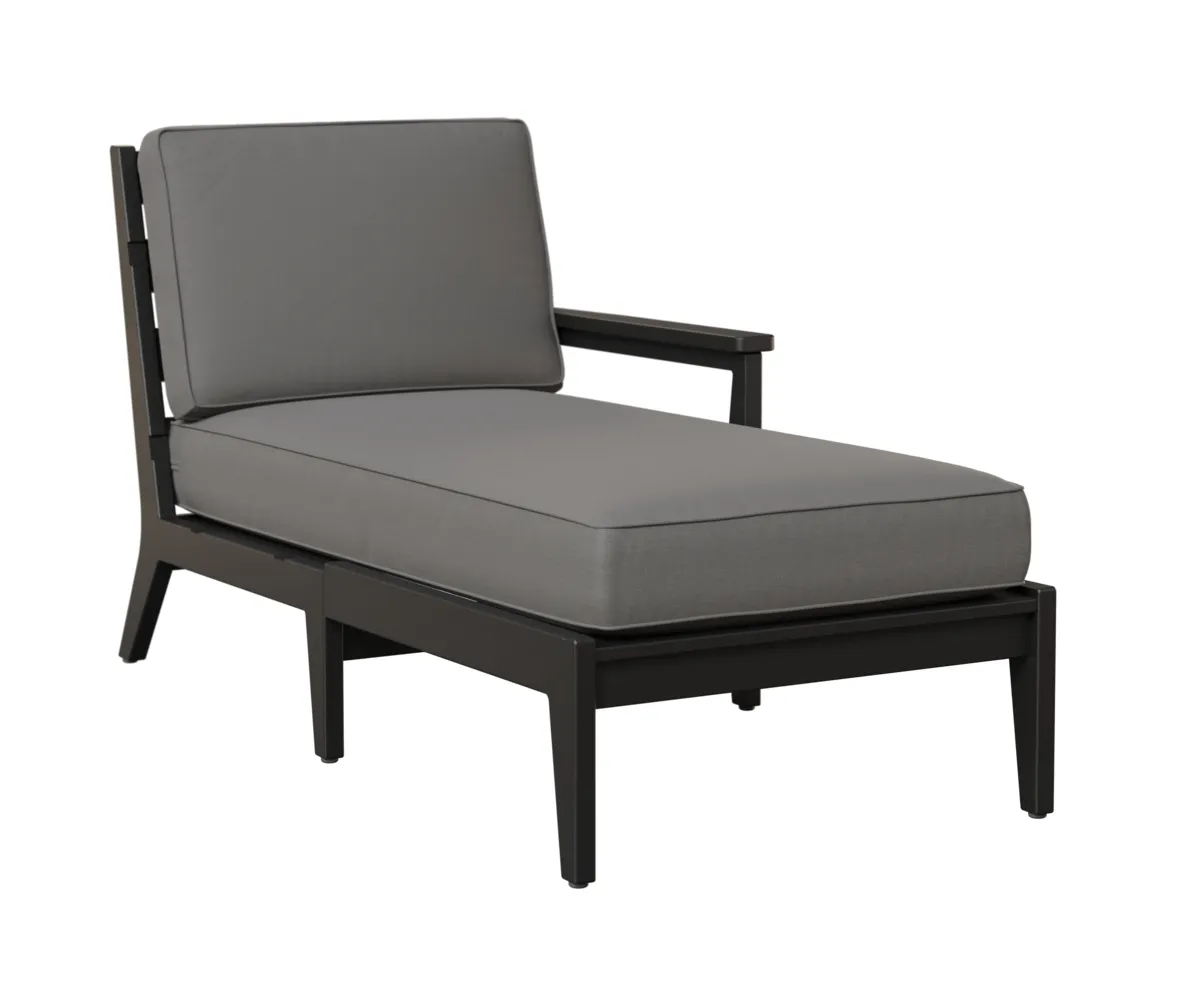 Mayhew Chaise Lounge with Left Arm by Berlin Gardens - Black, Cast Slate Mayhew Chaise Lounge with Left Arm by Berlin Gardens - 191-MHLCL3063