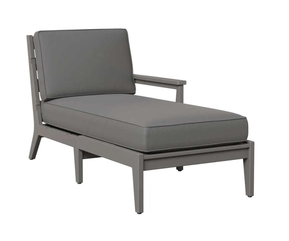 Mayhew Chaise Lounge with Left Arm by Berlin Gardens - Light Gray, Cast Slate Mayhew Chaise Lounge with Left Arm by Berlin Gardens - 191-MHLCL3063
